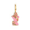 Diamond inlaid crystal zircon diamond chain pink